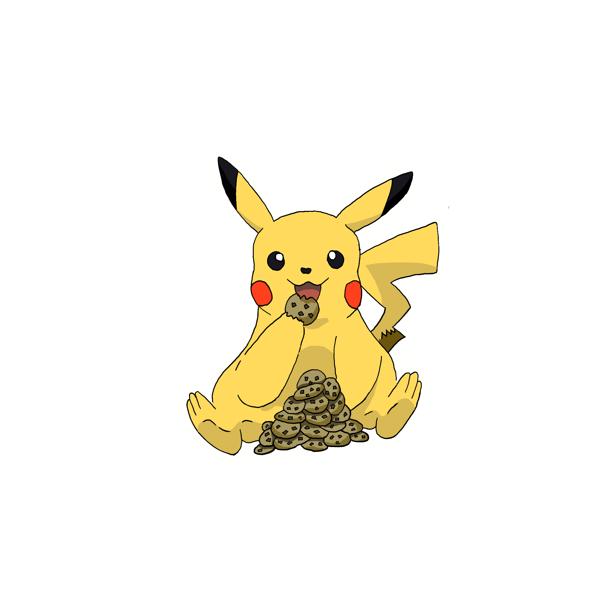Pikachu Eating Cookies